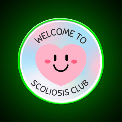 Welcome To Scoliosis Club Welcome Led Neon Sign Open Sign Rgb Color - Shineneon