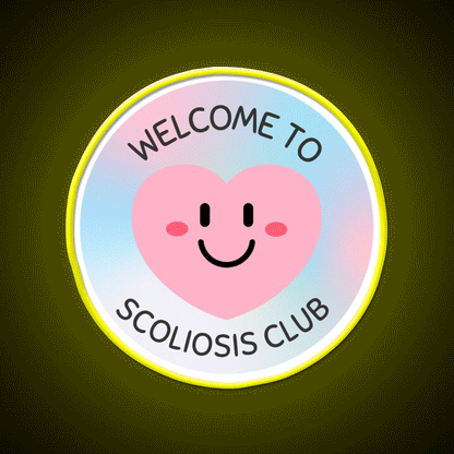 Welcome To Scoliosis Club Welcome Led Neon Sign Open Sign Rgb Color - Custom LED neon sign front view