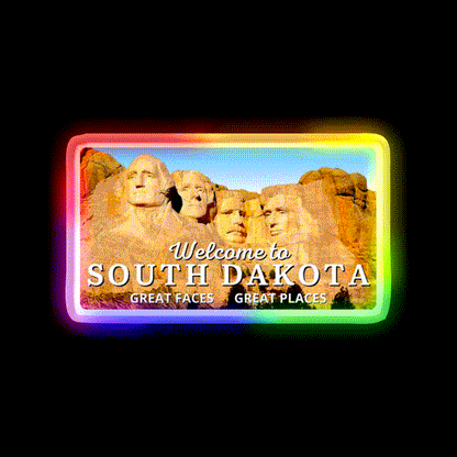 Welcome To South Dakota Welcome Led Neon Sign Open Sign Rgb Color - LED neon sign close-up detail