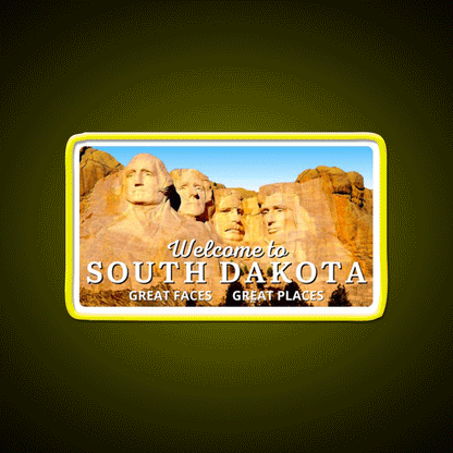 Welcome To South Dakota Welcome Led Neon Sign Open Sign Rgb Color - Custom LED neon sign front view