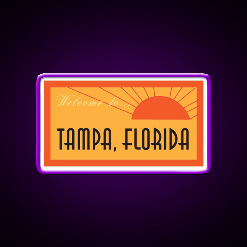 Welcome To Tampa Welcome Led Neon Sign Open Sign Rgb Color - Shineneon