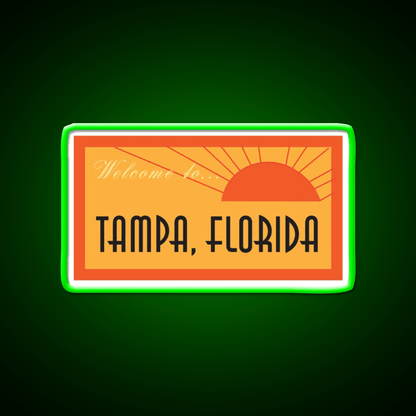 Welcome To Tampa Welcome Led Neon Sign Open Sign Rgb Color - Shineneon