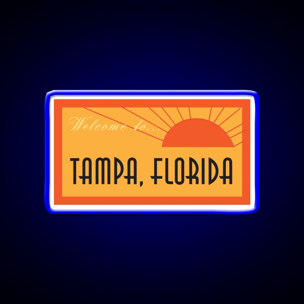 Welcome To Tampa Welcome Led Neon Sign Open Sign Rgb Color - Shineneon