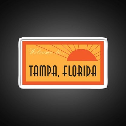Welcome To Tampa Welcome Led Neon Sign Open Sign Rgb Color - Shineneon