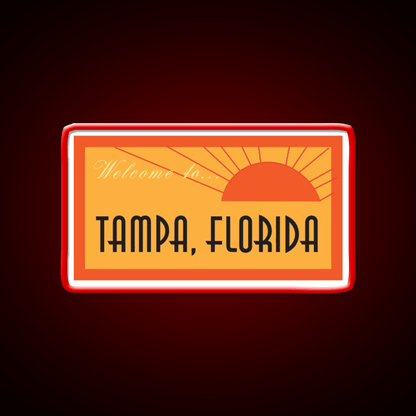 Welcome To Tampa Welcome Led Neon Sign Open Sign Rgb Color - Shineneon