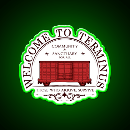 Welcome To Terminus Welcome Led Neon Sign Open Sign Rgb Color - Shineneon