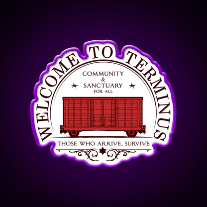 Welcome To Terminus Welcome Led Neon Sign Open Sign Rgb Color - Shineneon