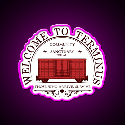 Welcome To Terminus Welcome Led Neon Sign Open Sign Rgb Color - Shineneon