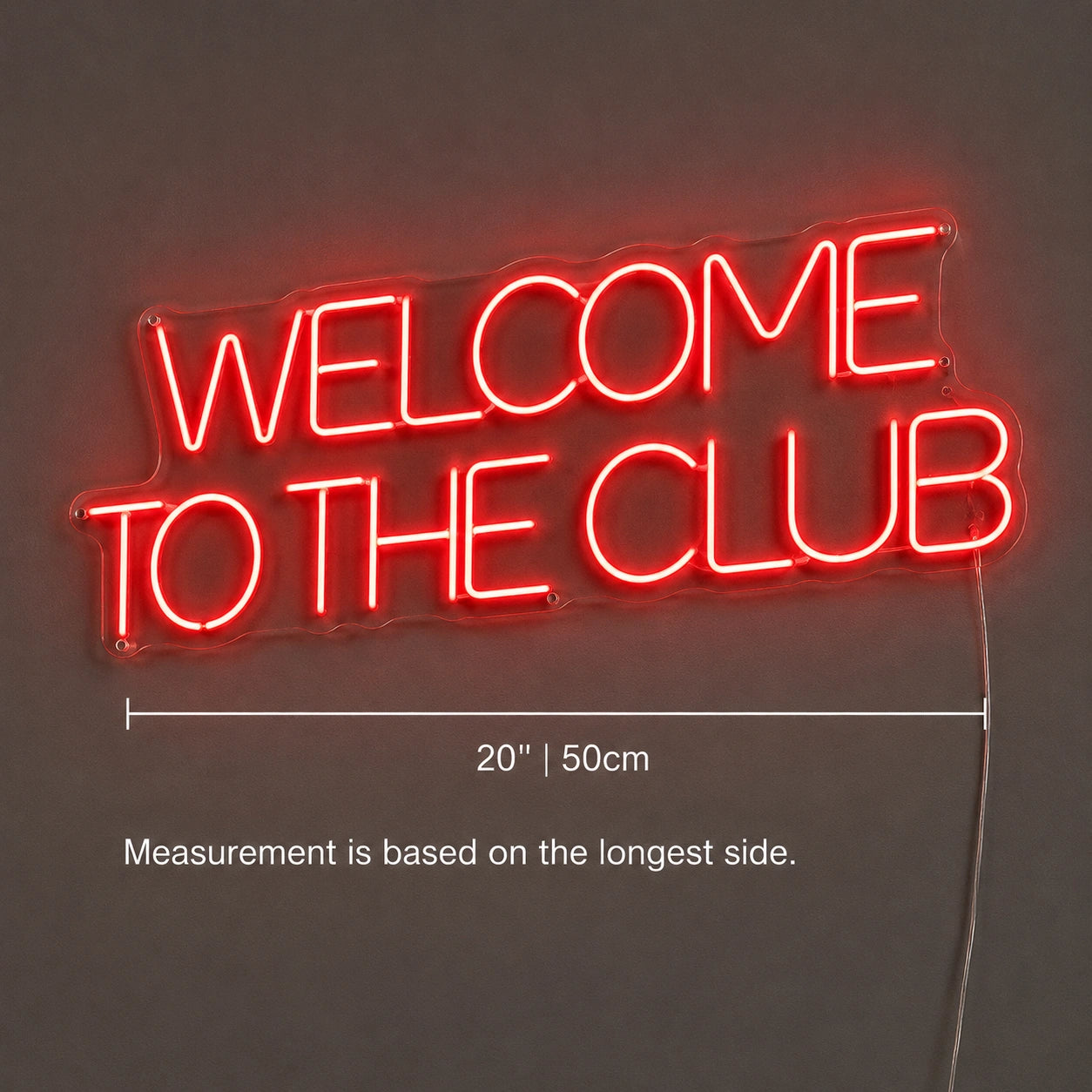 Welcome To The Club Neon Sign LED Neon Sign size image