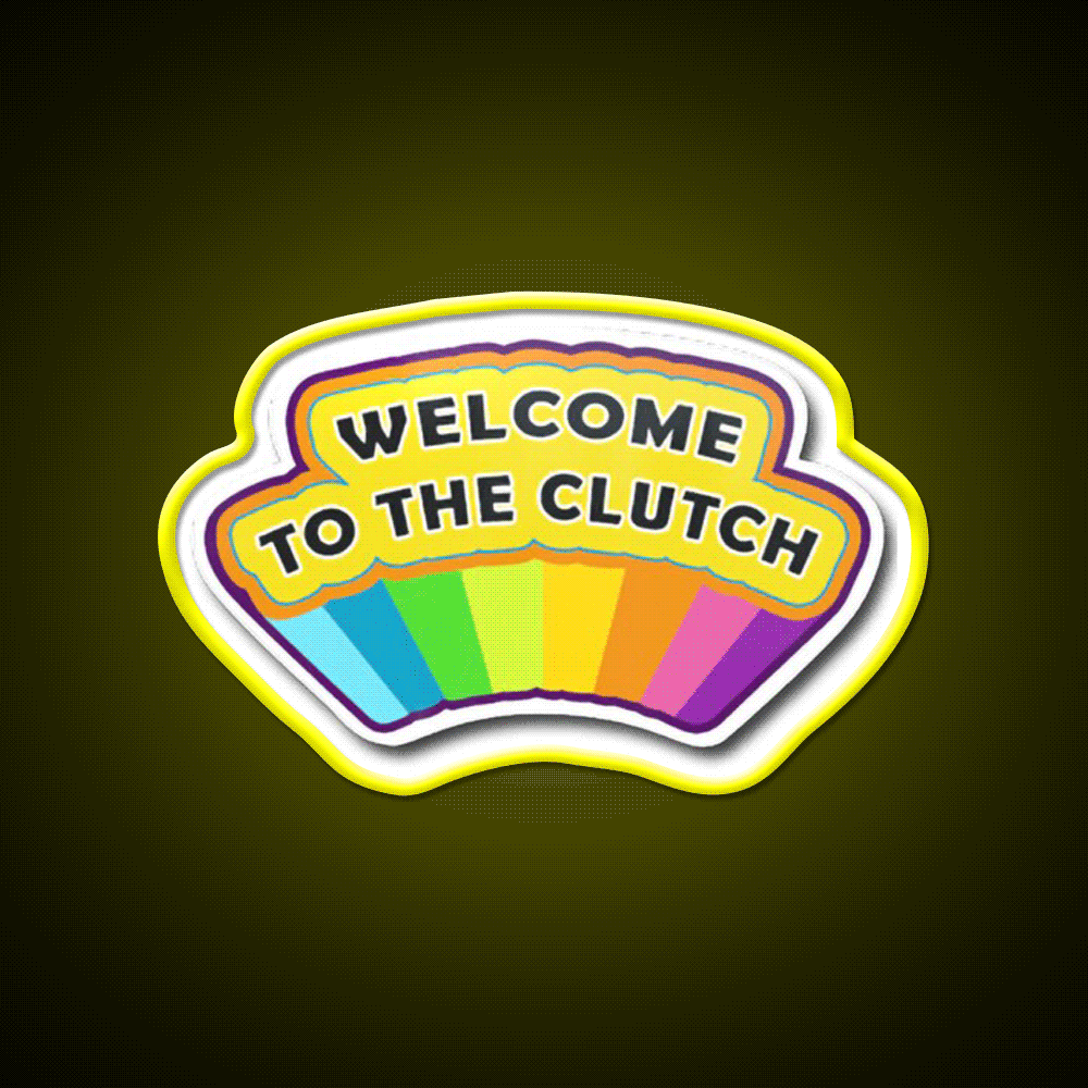 Welcome To The Clutch Csgo Welcome Led Neon Sign Open Sign Rgb Color - Custom LED neon sign front view