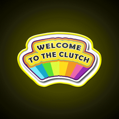 Welcome To The Clutch Csgo Welcome Led Neon Sign Open Sign Rgb Color - Custom LED neon sign front view