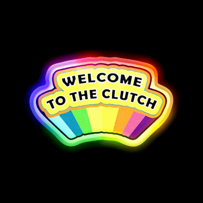Welcome To The Clutch Welcome Led Neon Sign Open Sign Rgb Color - LED neon sign close-up detail