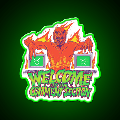 Welcome To The Comment Section Welcome Led Neon Sign Open Sign Rgb Color - Shineneon