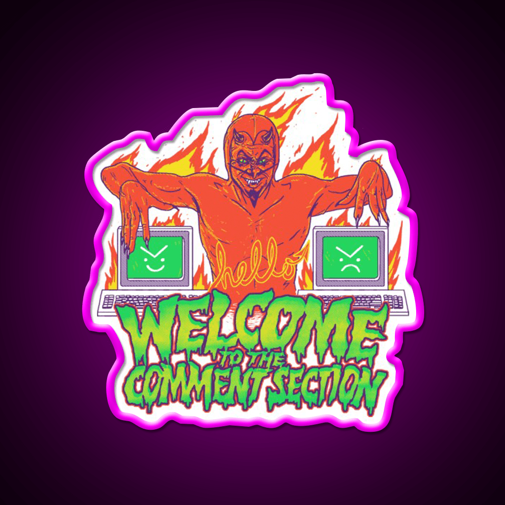 Welcome To The Comment Section Welcome Led Neon Sign Open Sign Rgb Color - Shineneon