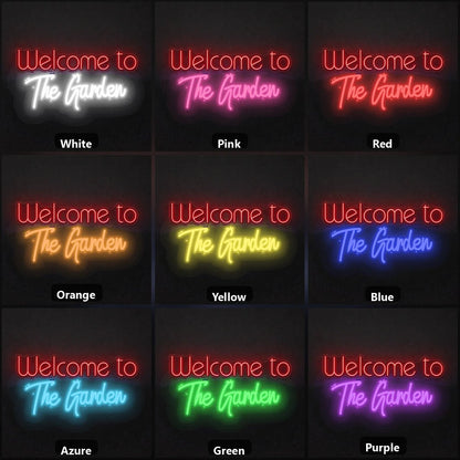 Welcome To The Garden LED Neon Sign - Shineneon