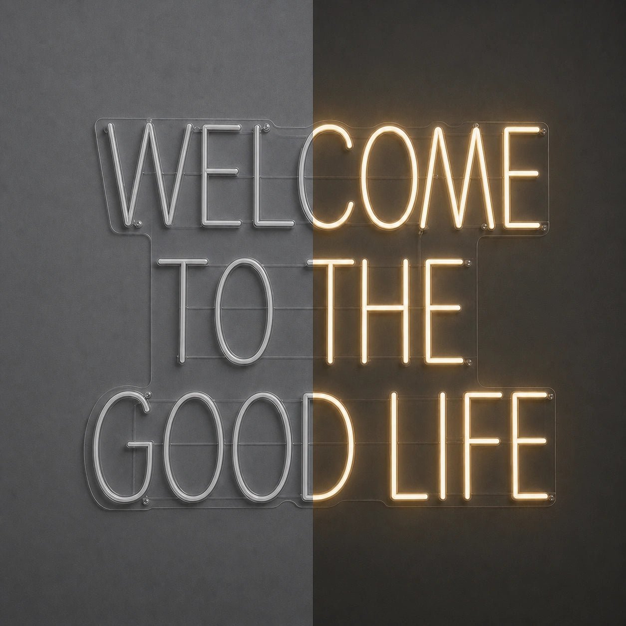 Welcome To The Good Life LED Neon Sign Garage Man Cave Neon Sign - Shineneon