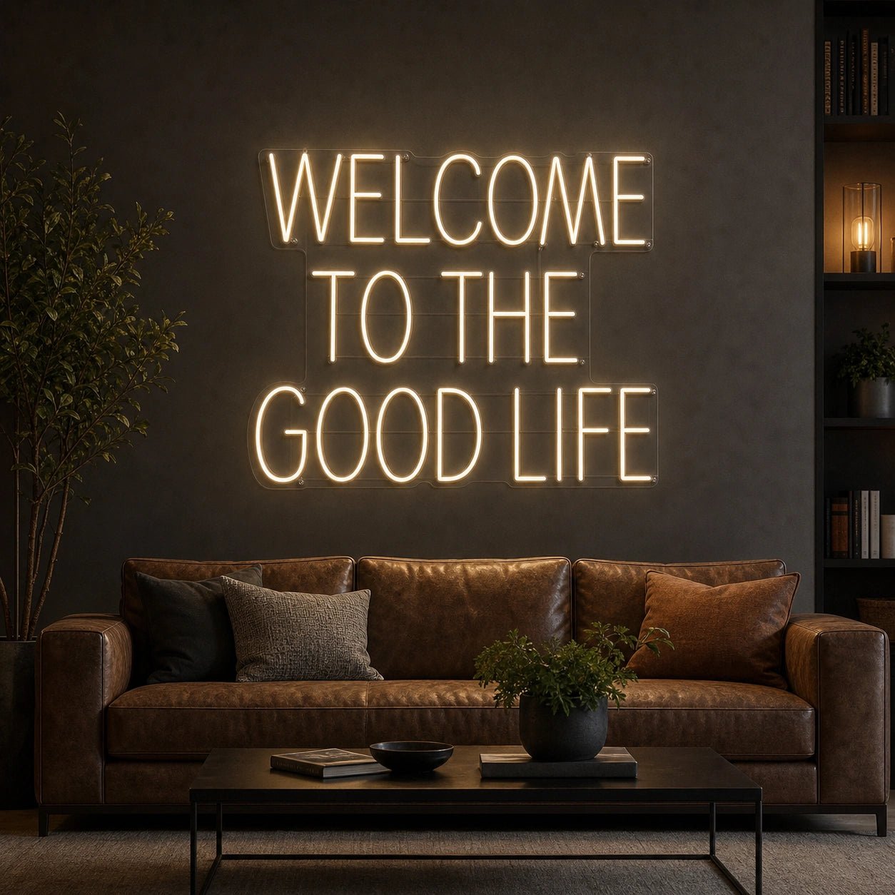 Welcome To The Good Life LED Neon Sign Garage Man Cave Neon Sign - Shineneon