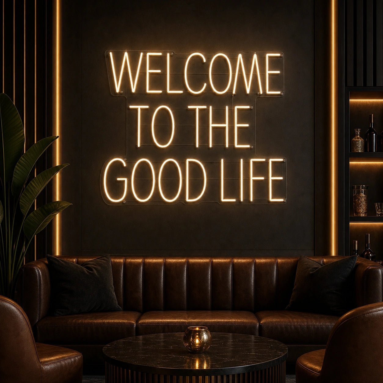 Welcome To The Good Life LED Neon Sign Garage Man Cave Neon Sign - Shineneon