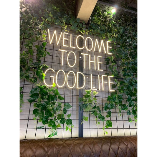 Welcome To The Good Life Led Sign Business Neon Signs Wall Art Decor