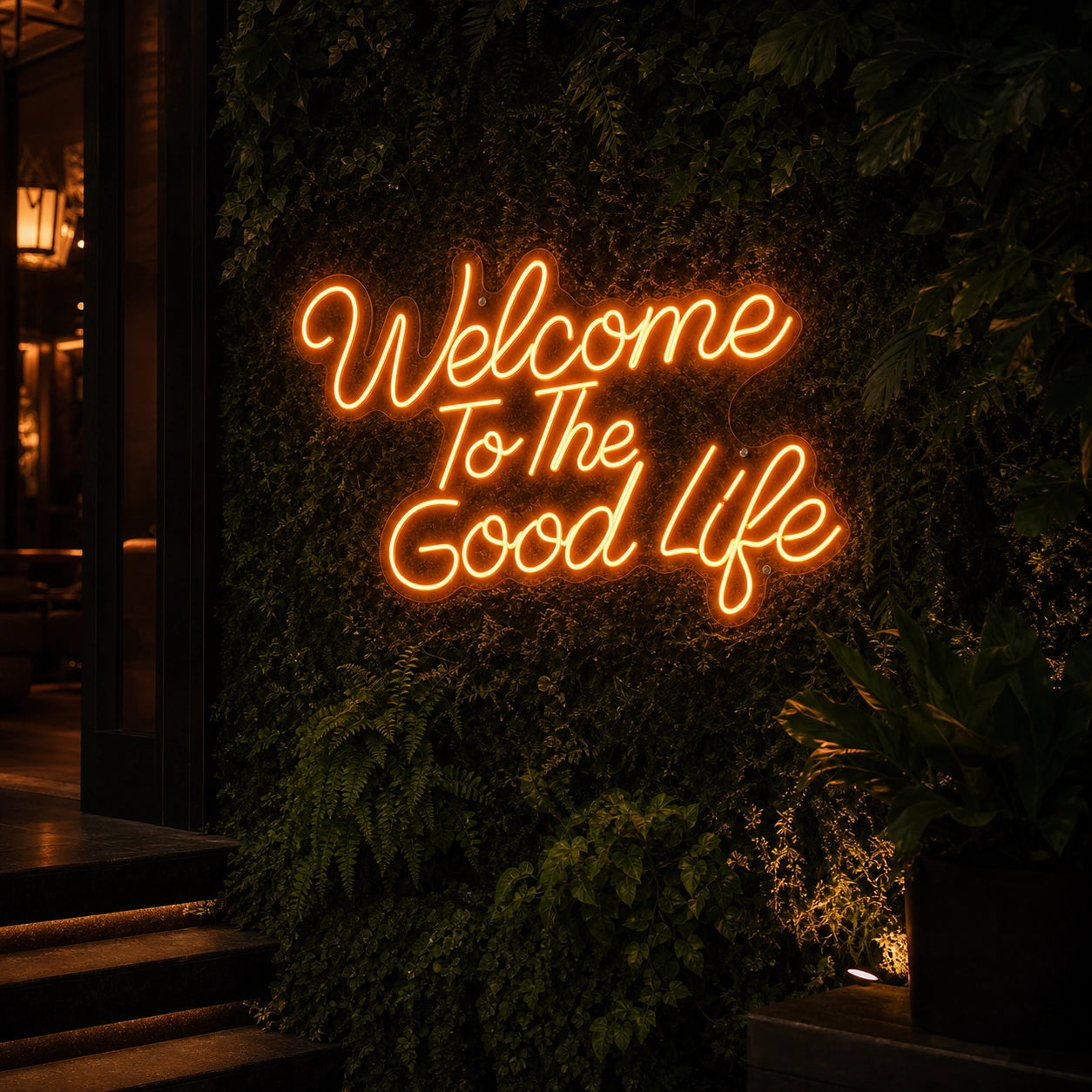 Welcome To The Good Life Wall Decor LED Neon Sign high-converting product image