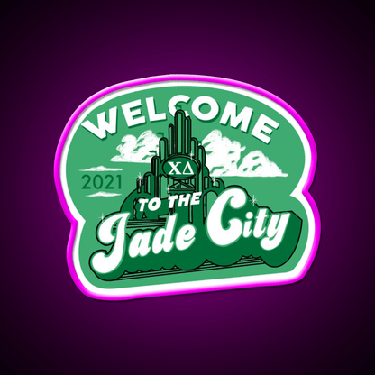 Welcome To The Jade City Welcome Led Neon Sign Open Sign Rgb Color - Shineneon