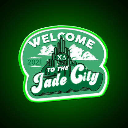 Welcome To The Jade City Welcome Led Neon Sign Open Sign Rgb Color - Shineneon