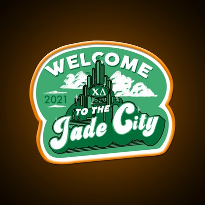 Welcome To The Jade City Welcome Led Neon Sign Open Sign Rgb Color - Shineneon