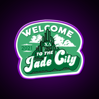 Welcome To The Jade City Welcome Led Neon Sign Open Sign Rgb Color - Shineneon