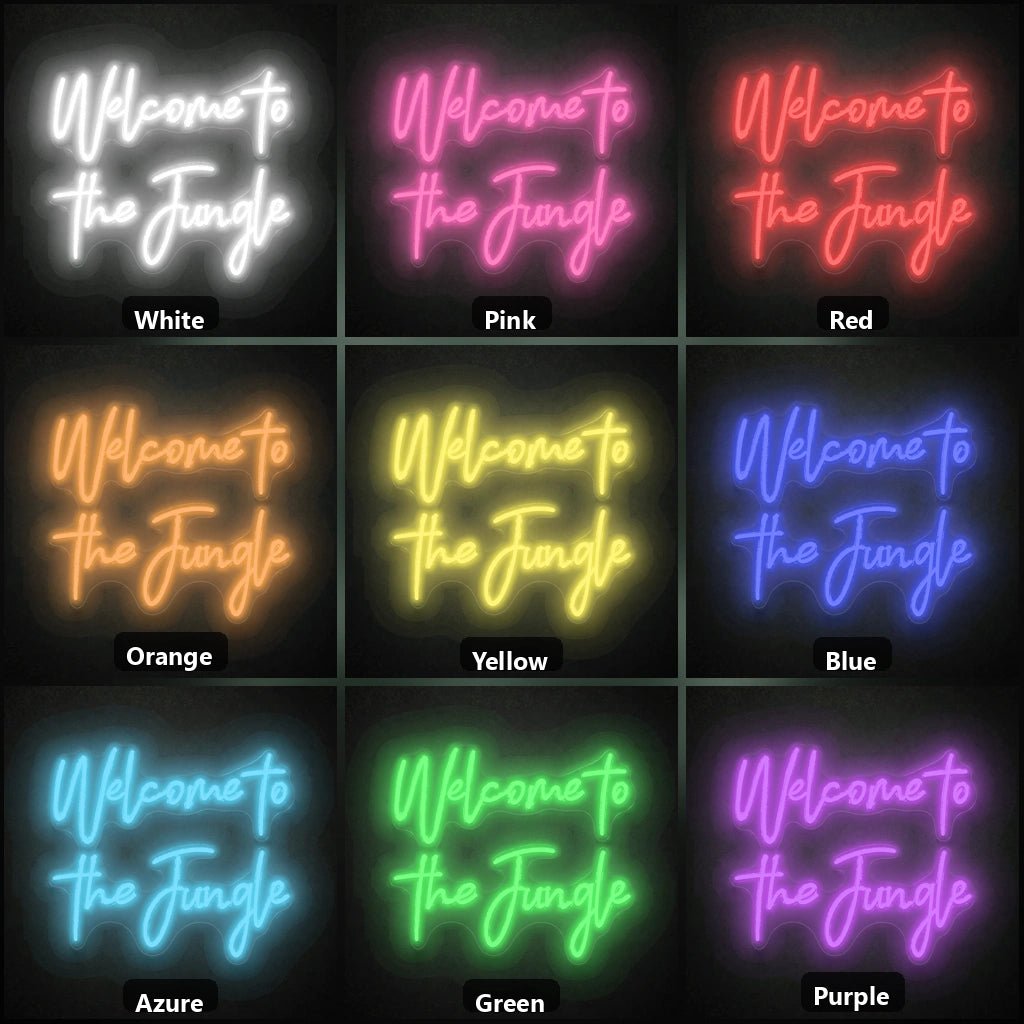 Welcome To The Jungle LED Neon Sign Garage Man Cave Neon Sign - Shineneon