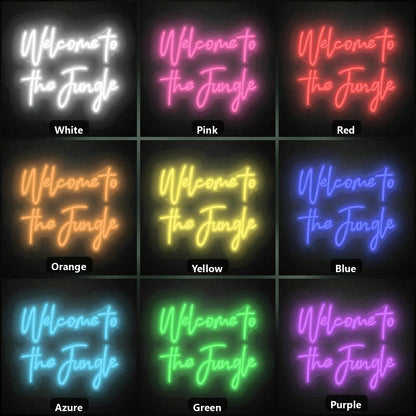 Welcome To The Jungle LED Neon Sign Garage Man Cave Neon Sign - Shineneon