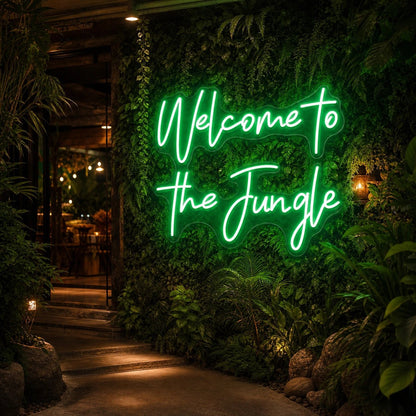 Welcome To The Jungle LED Neon Sign Garage Man Cave Neon Sign - Shineneon