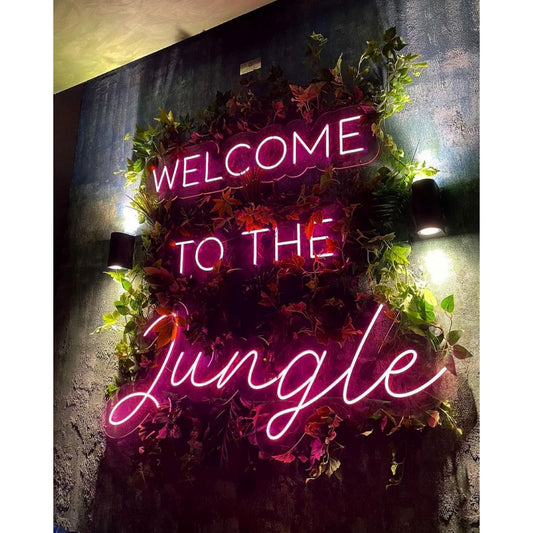 Welcome To The Jungle Led Sign Business Neon Sign Wall Decor