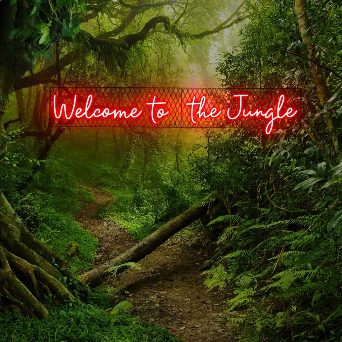 Welcome To The Jungle Led Sign Business Neon Signs Wall Decors - Shineneon