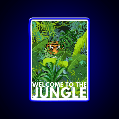 Welcome To The Jungle Tiger Design Welcome Led Neon Sign Open Sign Rgb Color - Shineneon