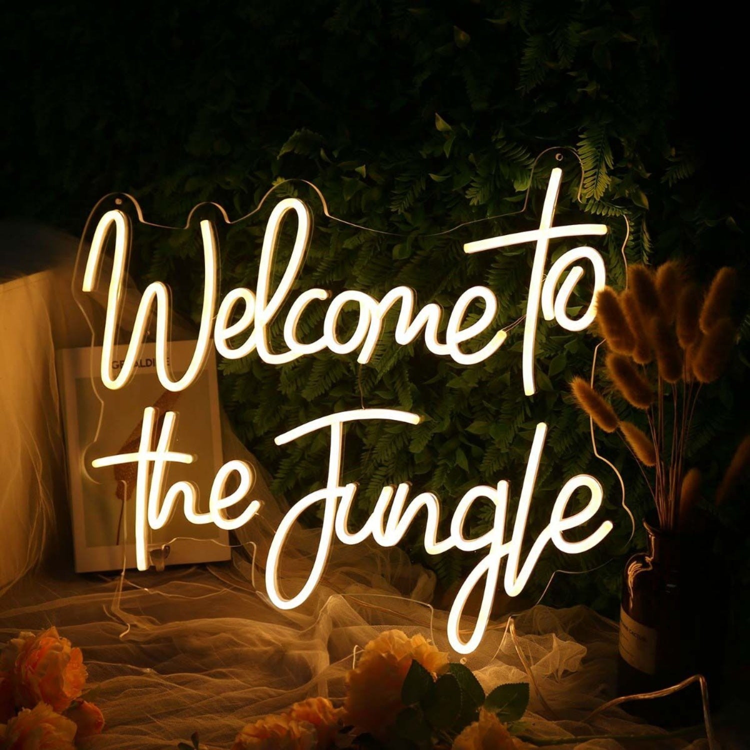 Welcome To The Jungle Yellow Led Neon Sign - Shineneon