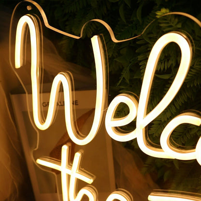 Welcome To The Jungle Yellow Led Neon Sign - Shineneon