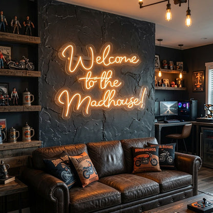 Welcome To The Madhouse LED Neon Sign Wall Neon Sign - Shineneon