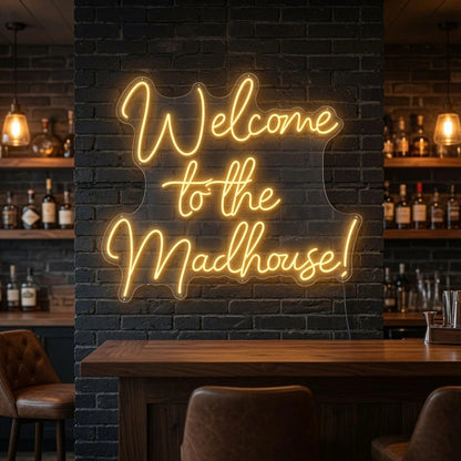 Welcome To The Madhouse Wall Decor LED Neon Sign - Shineneon
