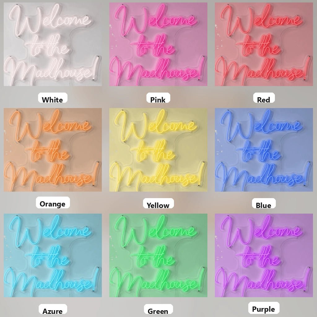 Welcome To The Madhouse Wall Decor LED Neon Sign - Shineneon