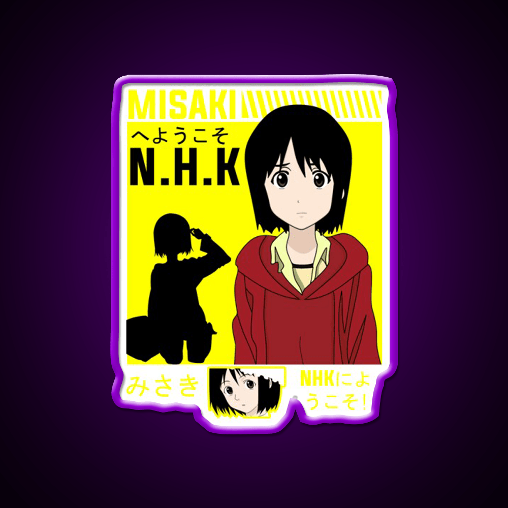 Welcome To The Nhk Misaki Nakahara Welcome Led Neon Sign Open Sign Rgb Color - Shineneon