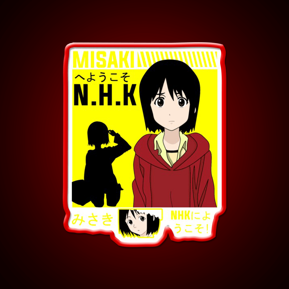 Welcome To The Nhk Misaki Nakahara Welcome Led Neon Sign Open Sign Rgb Color - Shineneon