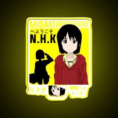 Welcome To The Nhk Misaki Nakahara Welcome Led Neon Sign Open Sign Rgb Color - Shineneon