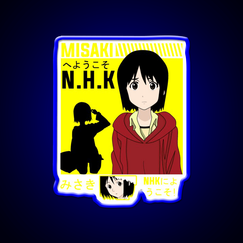 Welcome To The Nhk Misaki Nakahara Welcome Led Neon Sign Open Sign Rgb Color - Shineneon