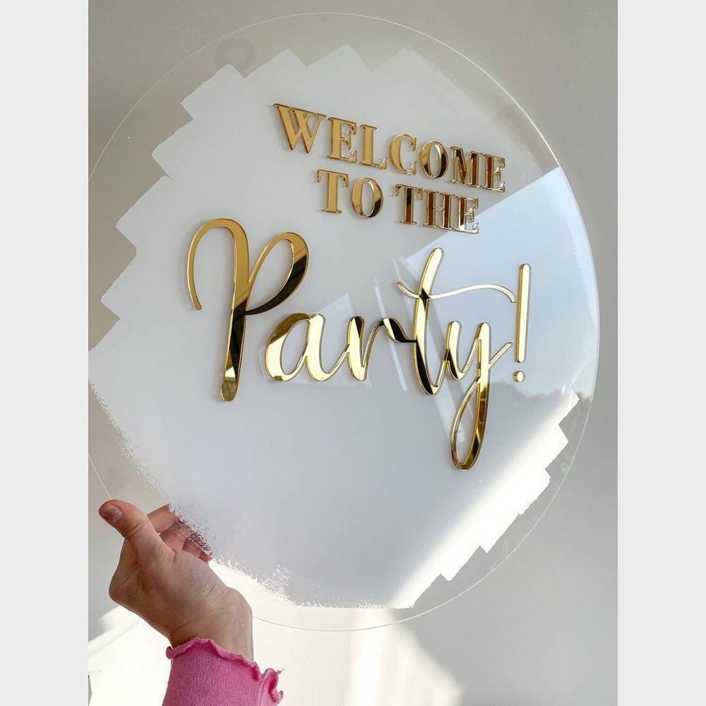 Welcome To The Party Acrylic Business Logo Sign - Shineneon
