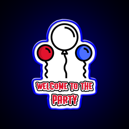Welcome To The Party Man Cave Bar Led Neon Sign Rgb Color