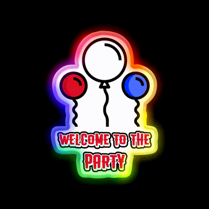 Welcome To The Party Man Cave Bar Led Neon Sign Rgb Color