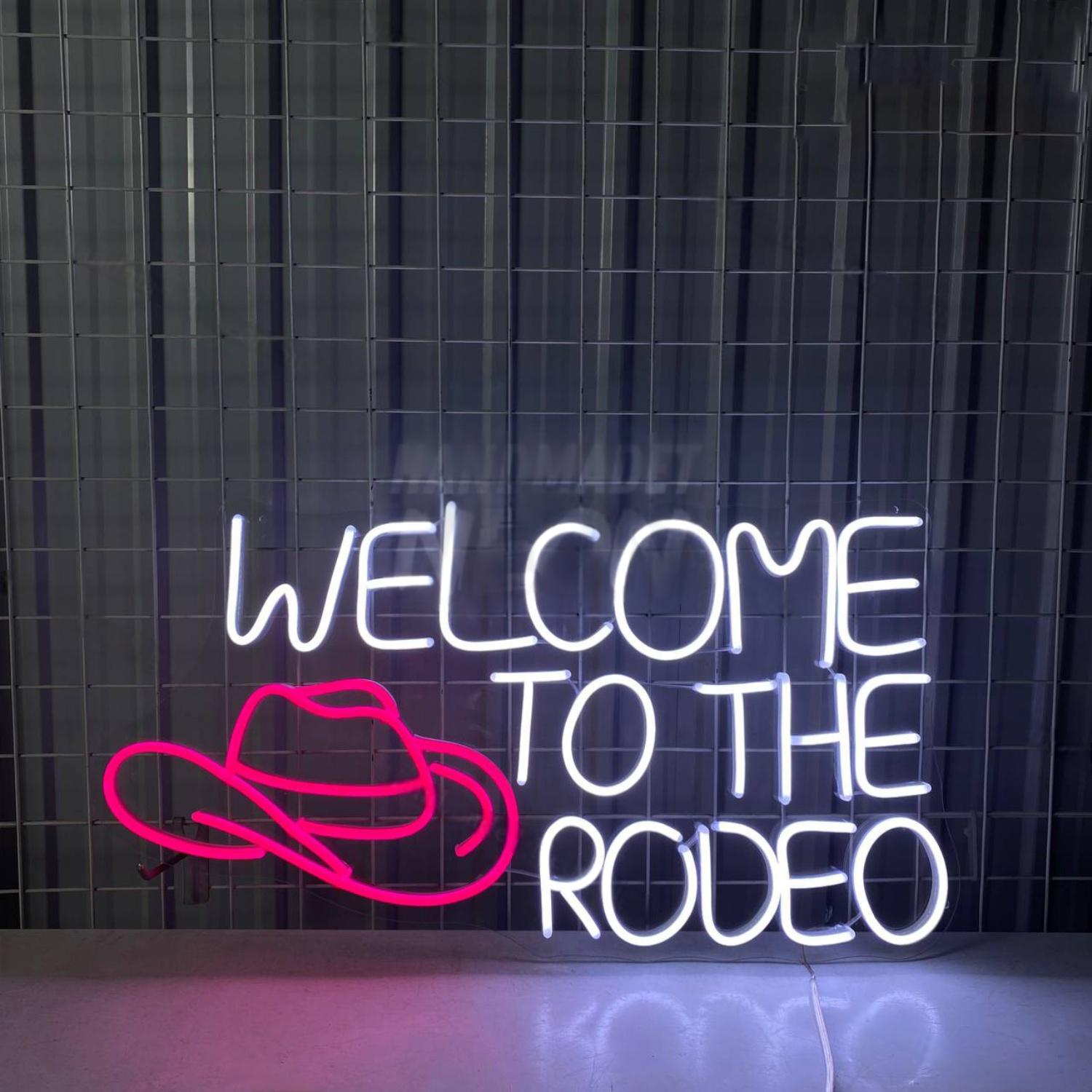 Welcome To The Rodeo Led Sign Cowboy Room Bedroom | Shineneon
