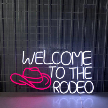 Welcome To The Rodeo Led Sign Cowboy Room Bedroom | Shineneon