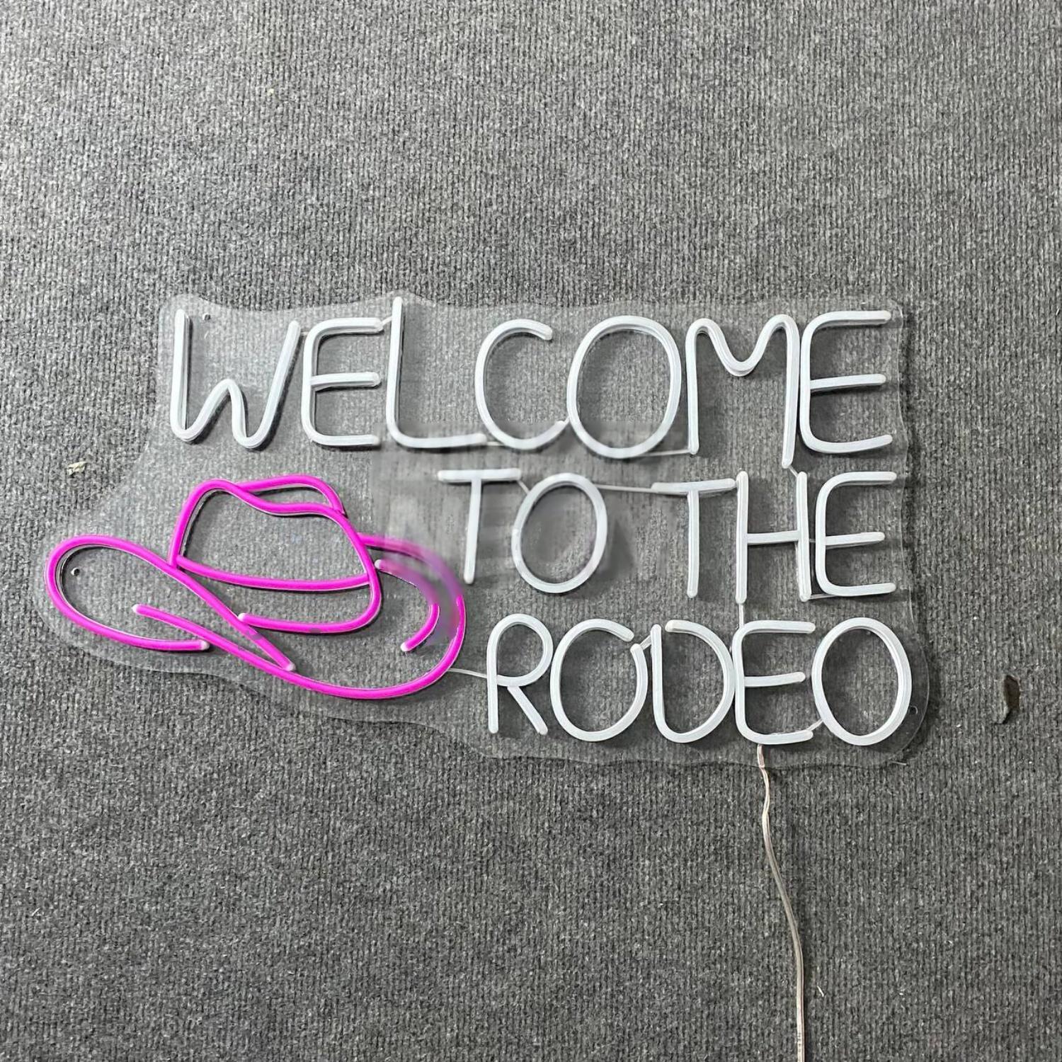 Welcome To The Rodeo Led Sign Cowboy Room Bedroom | Shineneon