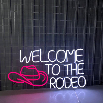 Welcome To The Rodeo Led Sign Cowboy Room Bedroom | Shineneon